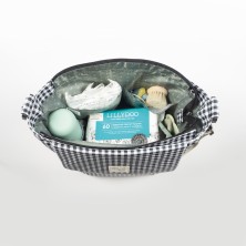 Bolsa Canastilla bebé Walking Mum I Love Vichy Negro