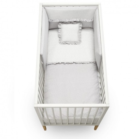 Juego 2 piezas Colcha Cuna 60x120x3 Liberty Gris Cambrass