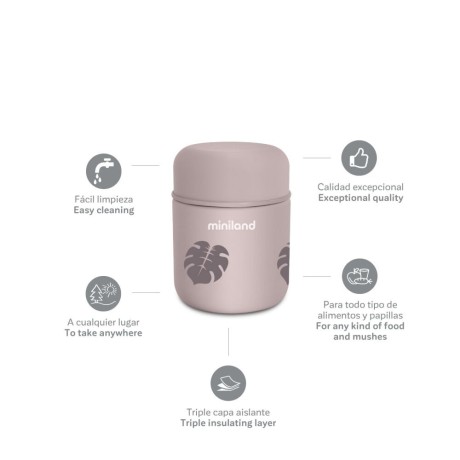 Termo para Papillas Miniland Mini Leaves 280ml