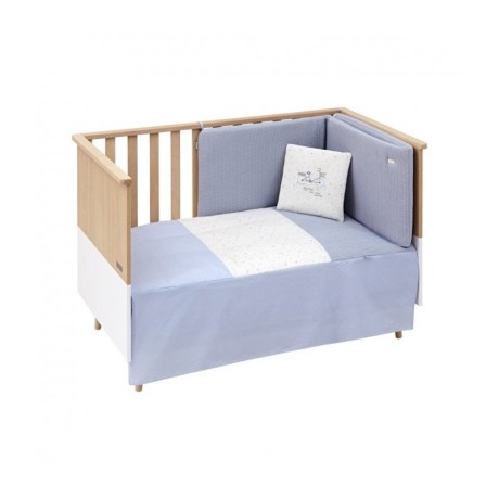 Juego 2 piezas Colcha Cuna 60x120x3 Sky Celeste Cambrass