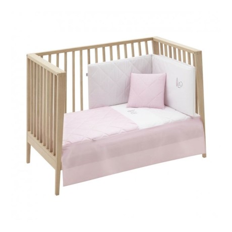 Juego 2 piezas Colcha Cuna 60x120x3 Essentia Rosa Cambrass