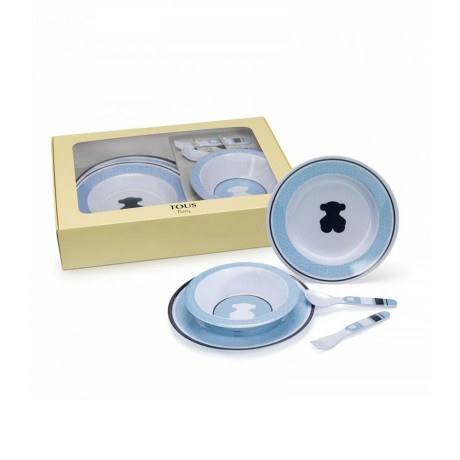 Set Vajilla para Bebé 5 Piezas Tous Celeste