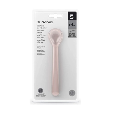 Cuchara para Bebé Silicona Suavinex +4m Rosa