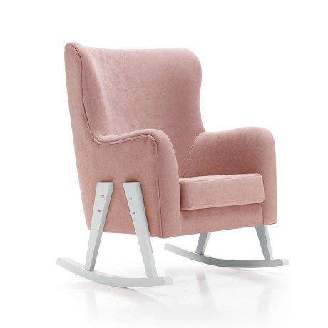 Sillón Lactancia Glam de Tela con Patas Blancas