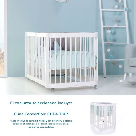 Cuna y Cama Infantil Crea Tre 70x140 cm 4 en 1 Alondra