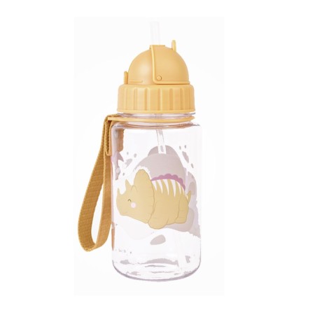 Botella con Pajita y Colgador Mostaza Saro