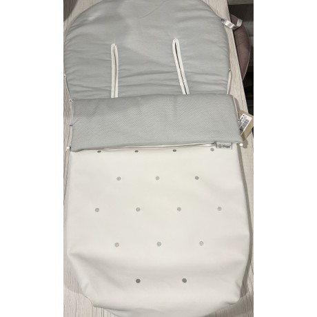 Saco Silla Polipiel Blanco/Gris D'peques