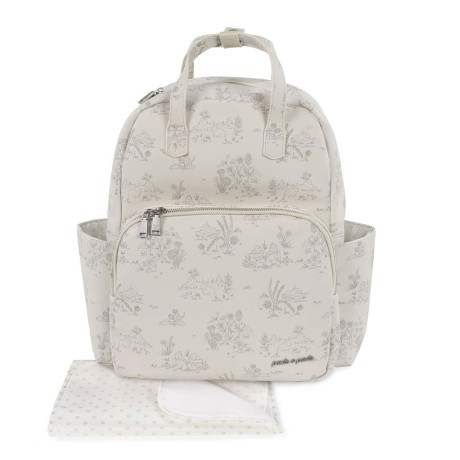Mochila Bebé Toile de Jouy Cream Pasito a Pasito