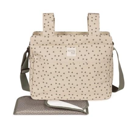 Bolsa Canastilla Poppy Corazones Musgo Walking Mum