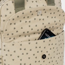 Mochila Poppy Corazones Musgo Walking Mum