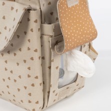 Mochila Poppy Corazones Canela Walking Mum