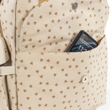 Mochila Poppy Corazones Canela Walking Mum