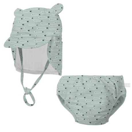 ¡Nuevo! Set Bañador Pañal + Gorra UPF 50+ Fish Bimbidreams