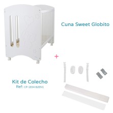 Cuna Bari con Colchón y Edredón + Protector