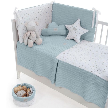 Colcha y Protector Uzturre T/60 Col. Benjamin Menta