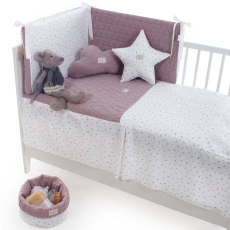 Colcha y Protector Uzturre T/60 Col. Felipa Rosa