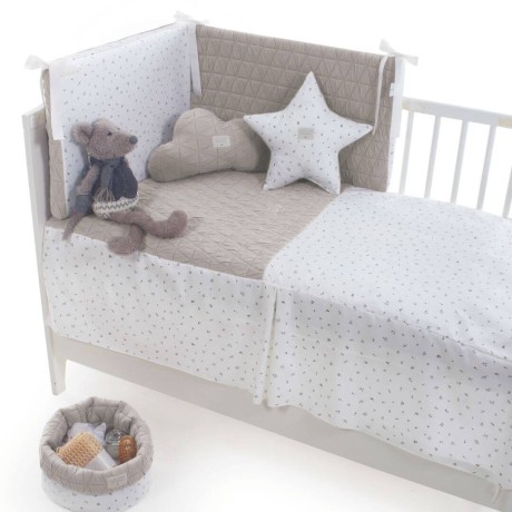 Colcha y Protector Uzturre T/60 Col. Felipa Topo