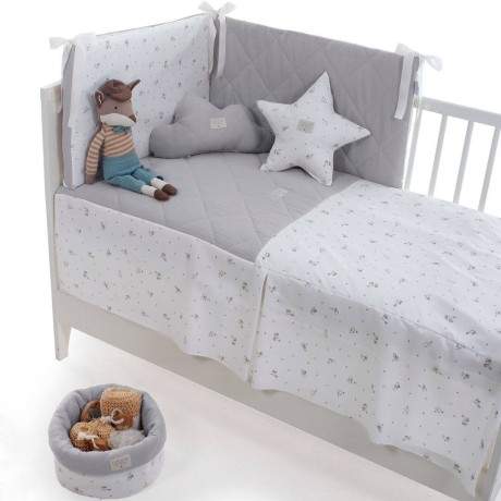 Colcha y Protector Uzturre T/60 Col. Marcial Gris