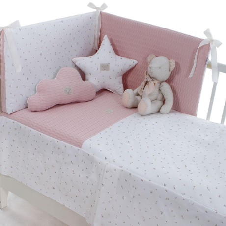 Colcha y Protector Uzturre T/60 Col. Renata Rosa