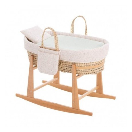 Moisés Bebé Mio Cuco + Patas Maryland Flores/Verde Cambrass