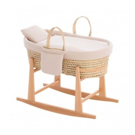 Moisés Bebé Mio Cuco + Patas Topeka Topos/Beige Cambrass