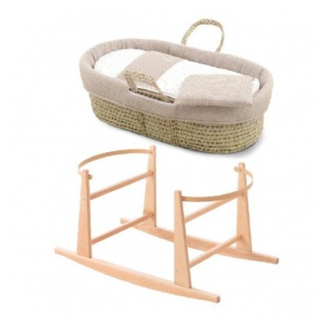 Moisés Bebé Mio Cuco + Patas M.NAT Rabit Beige/Natural Cambr