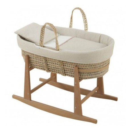 Moisés Bebé Mio Cuco + Patas M.NAT Lino Rosa/Natural Cambras