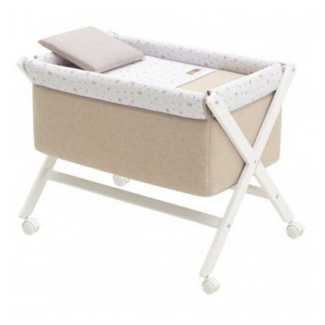 Minicuna bebé Tijera Madera Greeny Beige/BCO Cambrass