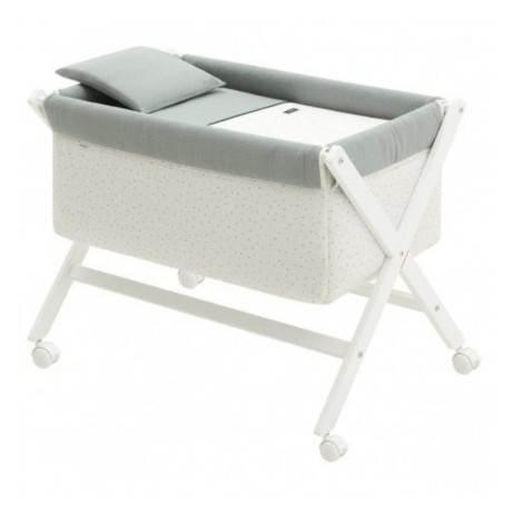 Minicuna bebé Tijera Madera Magia Verde/Blanco Cambrass