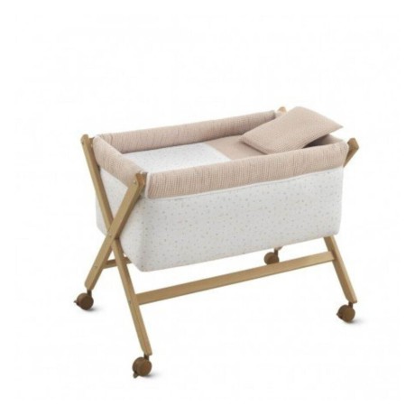 Minicuna bebé Tijera Madera Rabbit Beige/Natural Cambrass