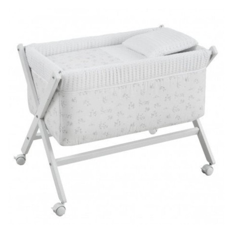 Minicuna bebé Tijera Madera Merlo Crudo/ BCO Cambrass