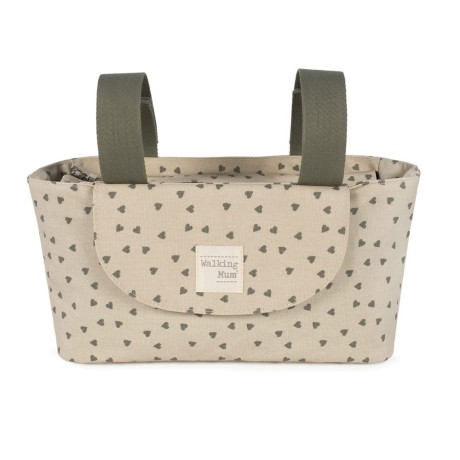 Bolso Organizador Poppy Corazones Musgo Walking Mum