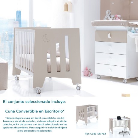 Cuna Colecho Bebé 5 en 1 Alondra OMNI Arena 60 x 120