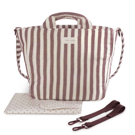 Bolsa Canastilla Cherry Rayas de Pasito a Pasito