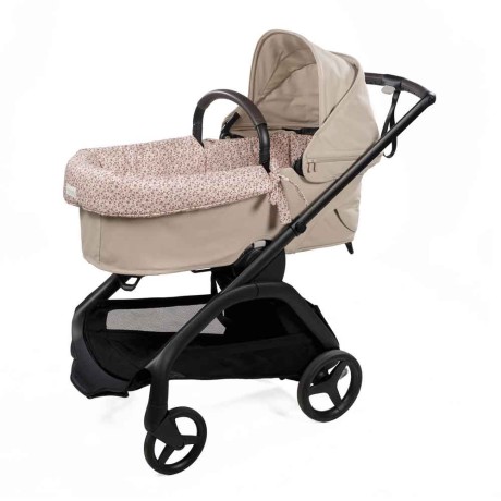 Cubre Cuco Dual + Sábana Ajustable Cherry Flores Pasito 