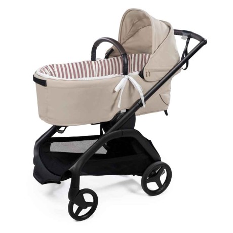 Cubre Cuco Varillas + Sábana Ajustable Cherry Rayas Pasito