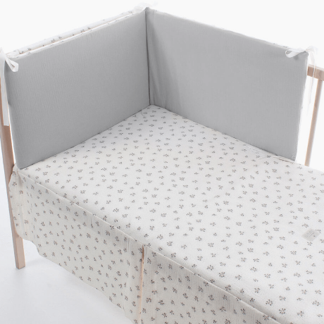 Colcha Cuna T/60 Graciela Gris Uzturre