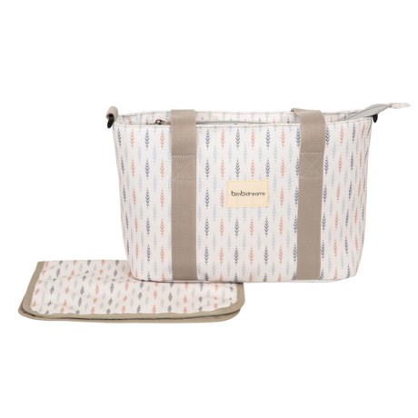 Bolso Crossbody Etnic Beige Bimbi + Cambiador | Bolso Maternal
