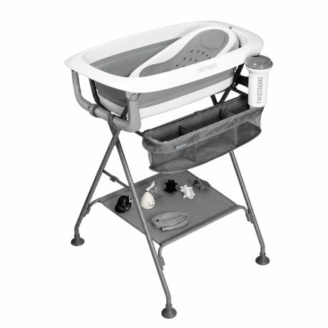Bañera Twistshake Luxury Grey | Plegable con Soporte y Hamaca