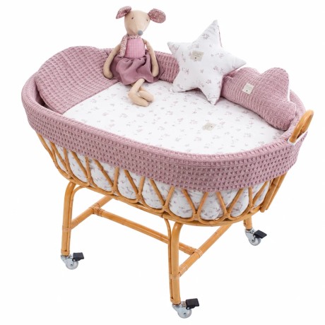 Minicuna Ratán Uzturre Telma + Vestidura y Colchón