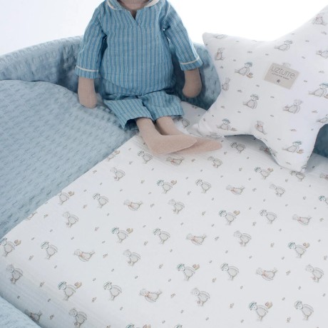 Minicuna Ratán Uzturre Teddy + Vestidura y Colchón