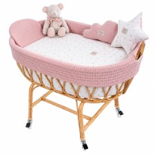 Minicuna Ratán Uzturre Roberta + Vestidura y Colchón