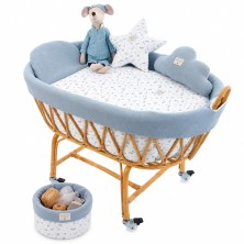 Minicuna Ratán Uzturre Lucca + Vestidura y Colchón
